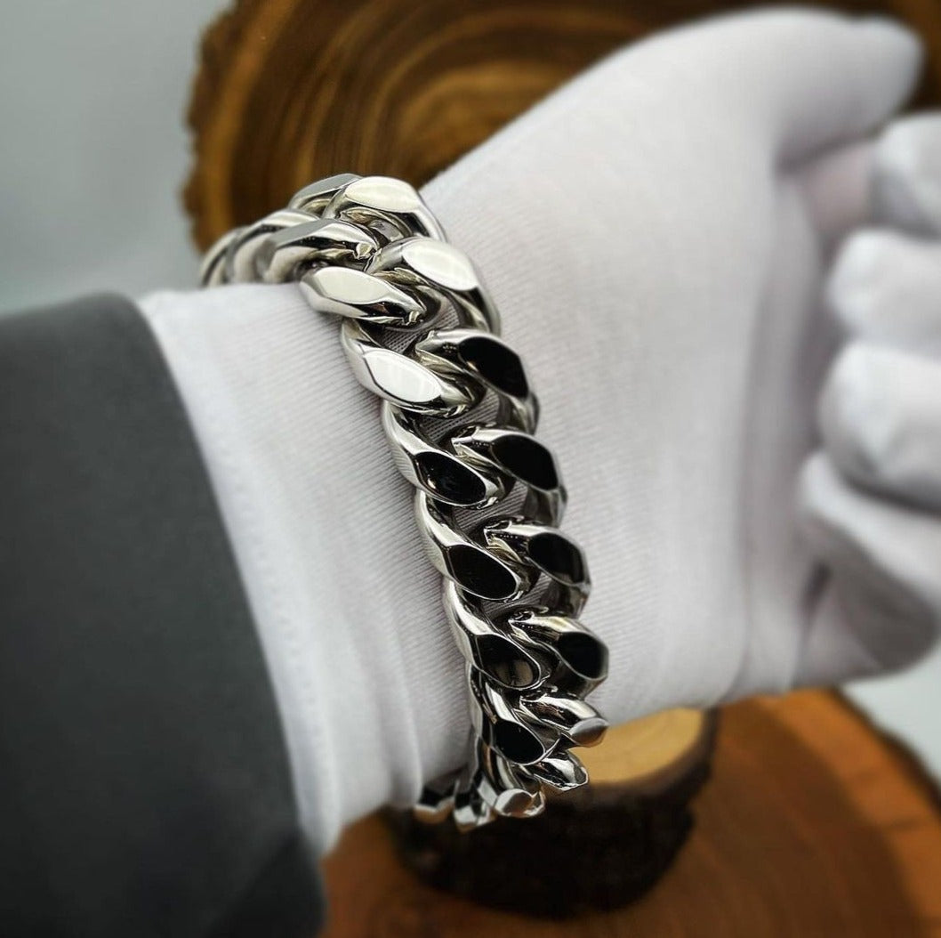 Heavy Weave Chain Bracelet for Men Solid 925 Sterling Silver Chain Bracelet  Gift for Her - Etsy | Mens bracelet silver, Mens chain bracelet, Bracelets  for men
