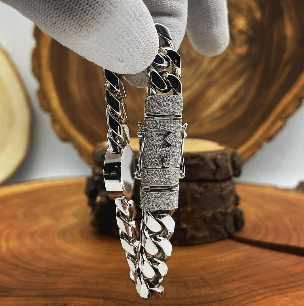 Chain Hand Bracelet For Boy In Silver With Name Silver Hand Chain