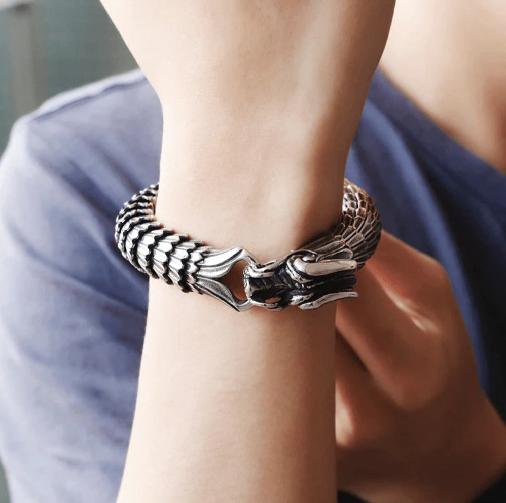 Discover more than 154 silver dragon bracelet super hot
