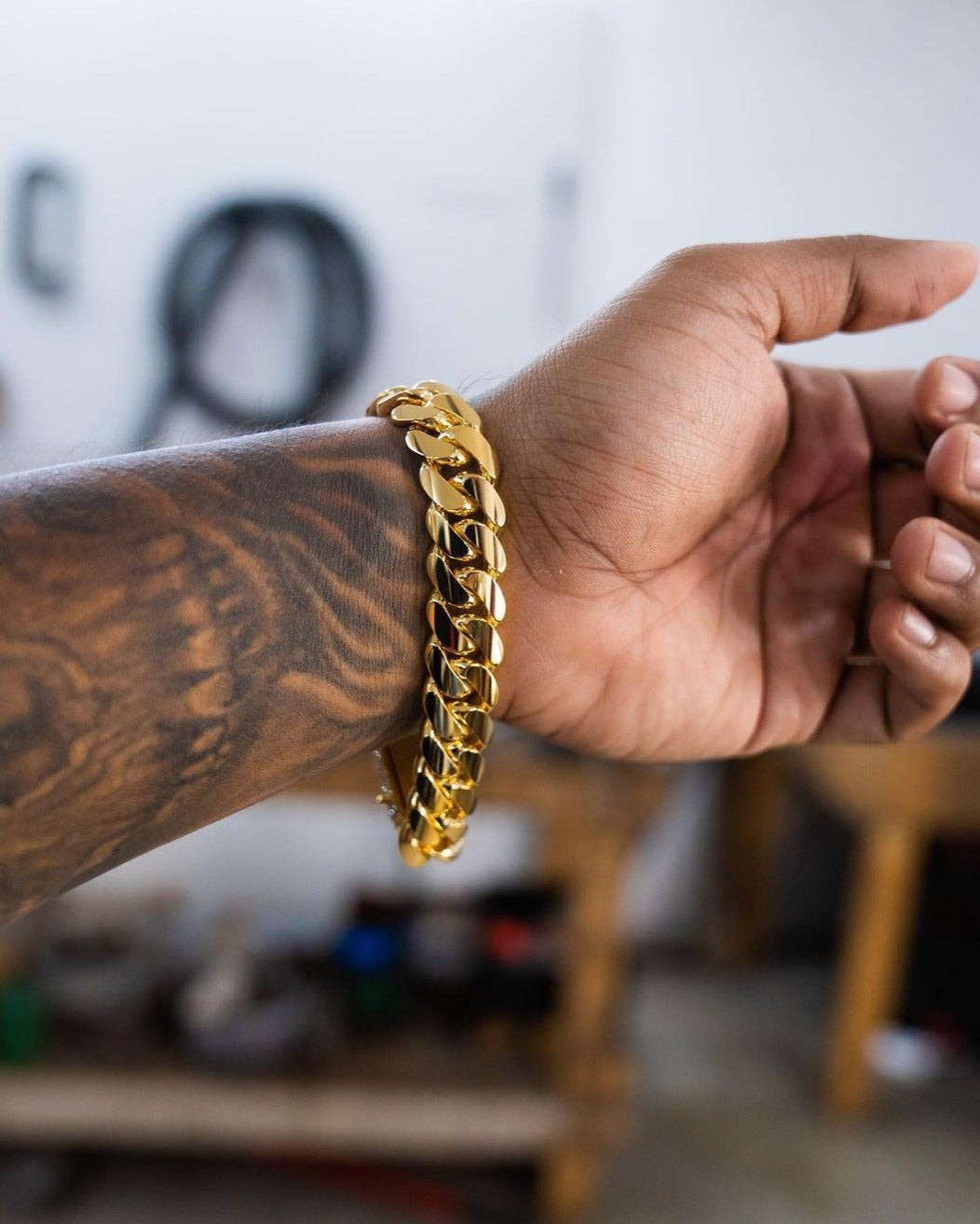 14k Gold Cuban Chain Bracelet | Florence Collection | MANSSION