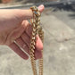 RARE PRINCE by CARAT SUTRA | Custom 12mm Solid Miami Cuban Link Chain with Curved Iced Lock | 22kt Gold Micron Plated 925 Sterling Silver Chain | Men's Jewelry | With Certificate of Authenticity and 925 Hallmark