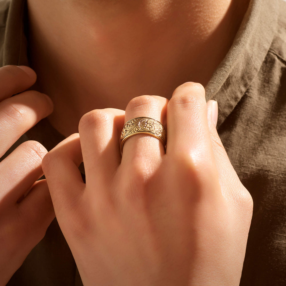 RARE PRINCE by CARAT SUTRA | Exclusive Classic Band Ring for Men, Oxidized Sterling Silver 925 Ring | Jewellery for Men| With Certificate of Authenticity and 925 Hallmark - caratsutra