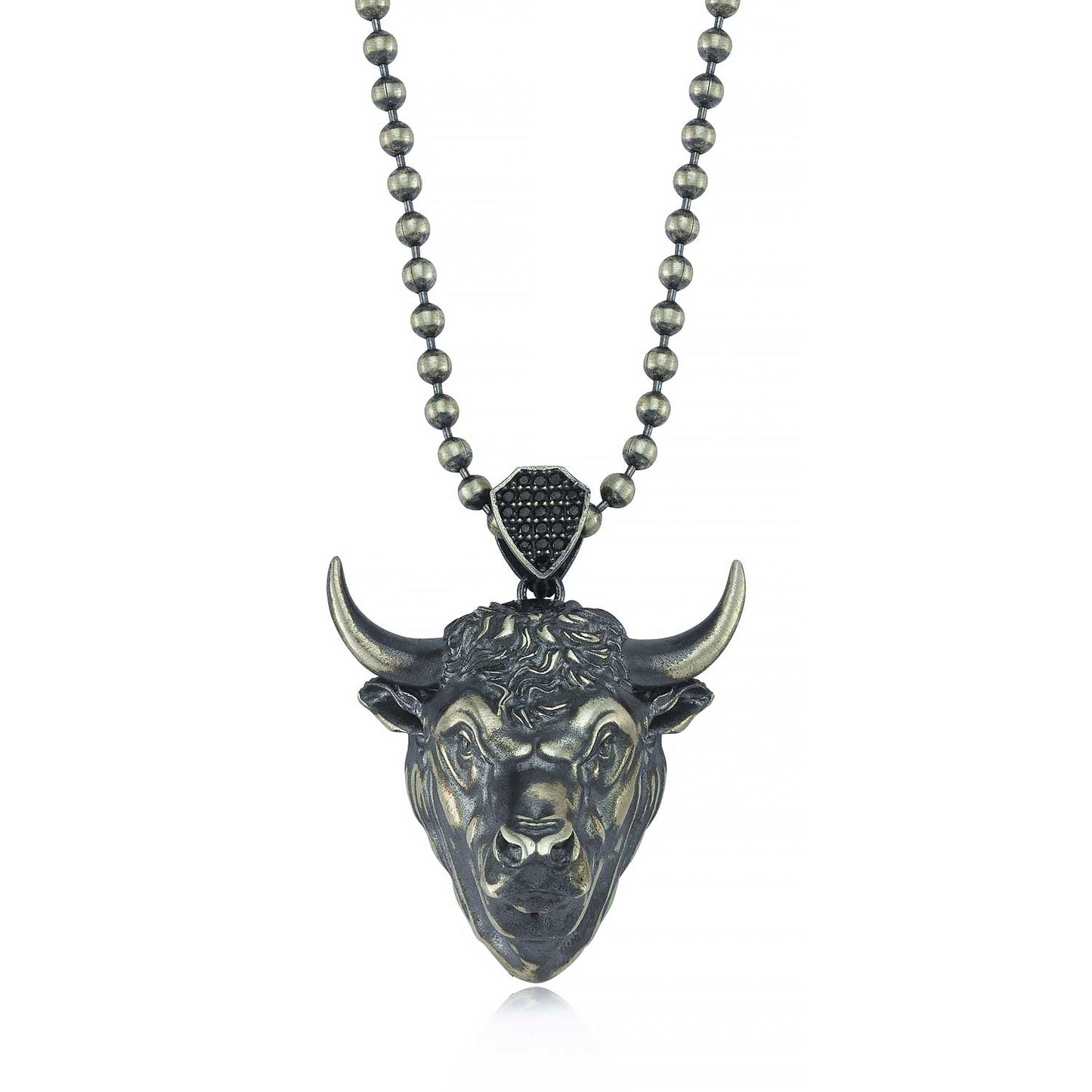 RARE PRINCE by CARAT SUTRA | Unique Designed Angry Bull Head Pendant for Taurus Zodiac for Men | 925 Sterling Silver Oxidized Pendant | Men's Jewelry | With Certificate of Authenticity and 925 Hallmark - caratsutra