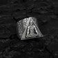 RARE PRINCE by CARAT SUTRA | Unique Designed Mahadev/Shiva Ring | 925 Sterling Silver Oxidized Ring | Men's Jewelry | With Certificate of Authenticity and 925 Hallmark - caratsutra