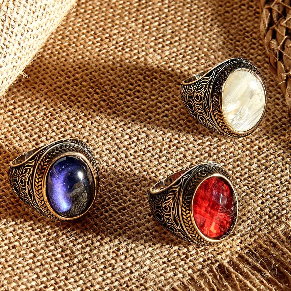 RARE PRINCE by CARAT SUTRA Unique Turkish Style Ring with Blue S