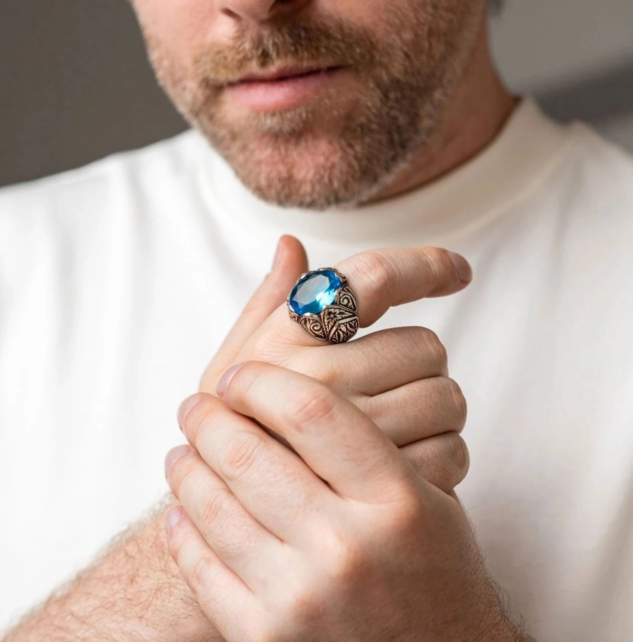 Mens topaz jewelry discount