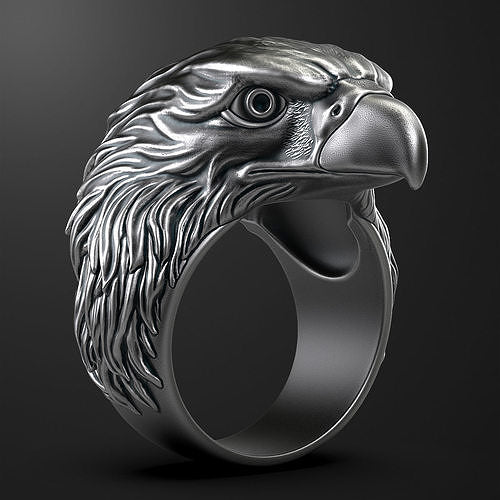 RARE PRINCE by CARAT SUTRA | Unique Designed Eagle Ring | 925 Sterling Silver Oxidized Ring | Men's Jewelry | With Certificate of Authenticity and 925 Hallmark - caratsutra