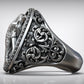 RARE PRINCE by CARAT SUTRA | Antique Designed Elephant Ring | 925 Sterling Silver Oxidized Ring | Men's Jewelry | With Certificate of Authenticity and 925 Hallmark