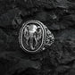 RARE PRINCE by CARAT SUTRA | Antique Designed Elephant Ring | 925 Sterling Silver Oxidized Ring | Men's Jewelry | With Certificate of Authenticity and 925 Hallmark
