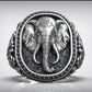 RARE PRINCE by CARAT SUTRA | Antique Designed Elephant Ring | 925 Sterling Silver Oxidized Ring | Men's Jewelry | With Certificate of Authenticity and 925 Hallmark