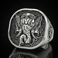 RARE PRINCE by CARAT SUTRA | Unique Designed Ganesha Ring with Om Symbol | 925 Sterling Silver Oxidized Ring | Men's Jewelry | With Certificate of Authenticity and 925 Hallmark - caratsutra
