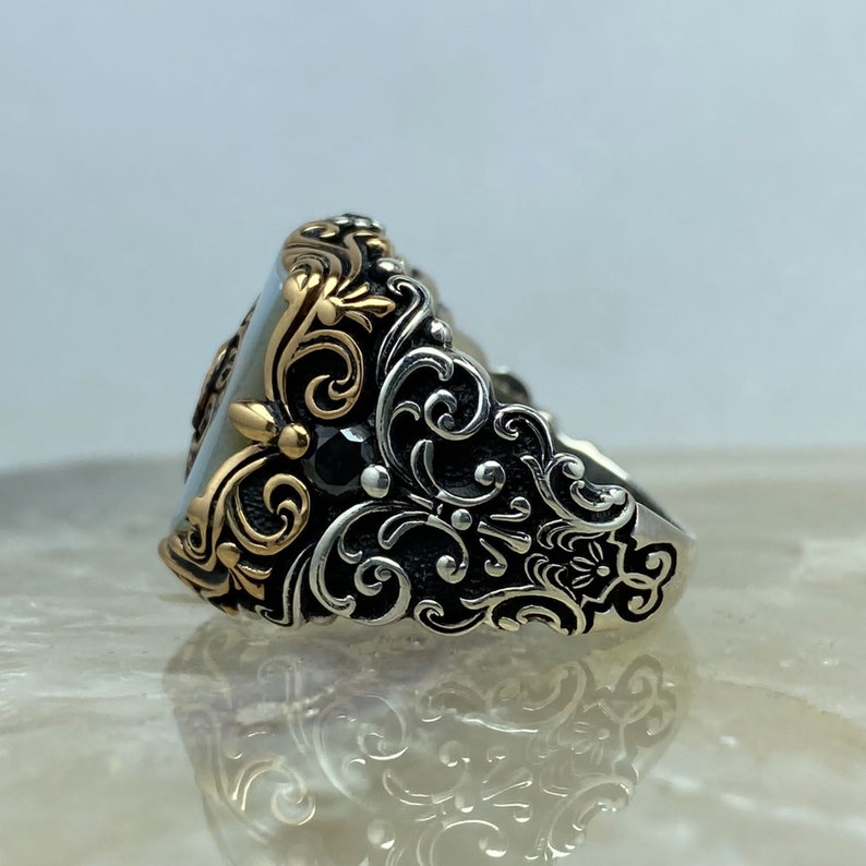 VINTAGE/NATIVE MENS deals INLAYED/ORNATELY DETAILED - R A R E RING!