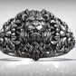 RARE PRINCE by CARAT SUTRA | Unique Designed Lion Head Ring with Royal Fleur De Lis | 925 Sterling Silver Oxidized Ring | Men's Jewelry | With Certificate of Authenticity and 925 Hallmark