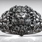 RARE PRINCE by CARAT SUTRA | Unique Designed Lion Head Ring with Royal Fleur De Lis | 925 Sterling Silver Oxidized Ring | Men's Jewelry | With Certificate of Authenticity and 925 Hallmark