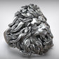 RARE PRINCE by CARAT SUTRA | Unique Designed Ferocious Lion Ring | 925 Sterling Silver Oxidized Ring | Men's Jewelry | With Certificate of Authenticity and 925 Hallmark - caratsutra