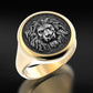 RARE PRINCE by CARAT SUTRA | Unique Designed Lion Signet Ring | 925 Sterling Silver Oxidized Ring | Men's Jewelry | With Certificate of Authenticity and 925 Hallmark - caratsutra