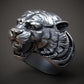 RARE PRINCE by CARAT SUTRA | Unique Designed Tiger Ring | 925 Sterling Silver Oxidized Ring | Men's Jewelry | With Certificate of Authenticity and 925 Hallmark - caratsutra
