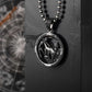 RARE PRINCE by CARAT SUTRA | Unique Sagittarius Zodiac Designed Pendant Studded with Black Zircons | Unisex 925 Sterling Silver Oxidized Pendant | Men's Jewelry | With Certificate of Authenticity and 925 Hallmark - caratsutra