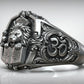 RARE PRINCE by CARAT SUTRA | Unique Designed St. Mark Lion with Cross Ring | 925 Sterling Silver Oxidized Ring | Men's Jewelry | With Certificate of Authenticity and 925 Hallmark - caratsutra