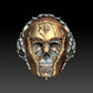 RARE PRINCE by CARAT SUTRA | Unique Designed Warrior Skull Ring | 925 Sterling Silver Oxidized Ring | Men's Jewelry | With Certificate of Authenticity and 925 Hallmark - caratsutra