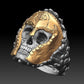 RARE PRINCE by CARAT SUTRA | Unique Designed Warrior Skull Ring | 925 Sterling Silver Oxidized Ring | Men's Jewelry | With Certificate of Authenticity and 925 Hallmark - caratsutra