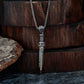 RARE PRINCE by CARAT SUTRA | Unique Designed Sword Pendant Studded with Cubic Zircons for Men | 925 Sterling Silver Oxidized Pendant | Men's Jewelry | With Certificate of Authenticity and 925 Hallmark - caratsutra