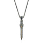 RARE PRINCE by CARAT SUTRA | Unique Designed Sword Pendant Studded with Cubic Zircons for Men | 925 Sterling Silver Oxidized Pendant | Men's Jewelry | With Certificate of Authenticity and 925 Hallmark - caratsutra