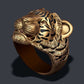RARE PRINCE by CARAT SUTRA | Unique Designed Tiger Ring | 22kt Gold Micron Plated 925 Sterling Silver Oxidized Ring | Men's Jewelry | With Certificate of Authenticity and 925 Hallmark - caratsutra