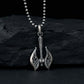 RARE PRINCE by CARAT SUTRA | Unique Viking War Axe Designed Pendant for Men | 925 Sterling Silver Oxidized Pendant | Men's Jewelry | With Certificate of Authenticity and 925 Hallmark - caratsutra