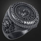 RARE PRINCE by CARAT SUTRA | Unique Designed Pisces Zodiac Ring with Lion | 925 Sterling Silver Oxidized Ring | Men's Jewelry | With Certificate of Authenticity and 925 Hallmark