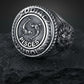 RARE PRINCE by CARAT SUTRA | Unique Designed Pisces Zodiac Ring with Lion | 925 Sterling Silver Oxidized Ring | Men's Jewelry | With Certificate of Authenticity and 925 Hallmark
