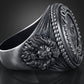 RARE PRINCE by CARAT SUTRA | Unique Designed Pisces Zodiac Ring with Lion | 925 Sterling Silver Oxidized Ring | Men's Jewelry | With Certificate of Authenticity and 925 Hallmark